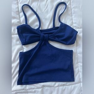 Blue Crop Top